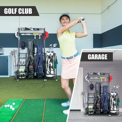 Golf Equipment Storage Rack